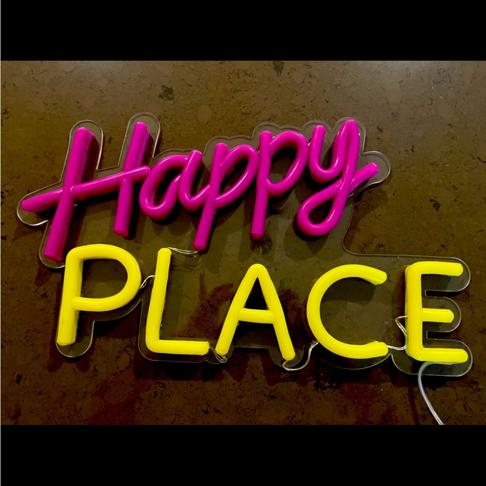 Happy Place Neon LED Light